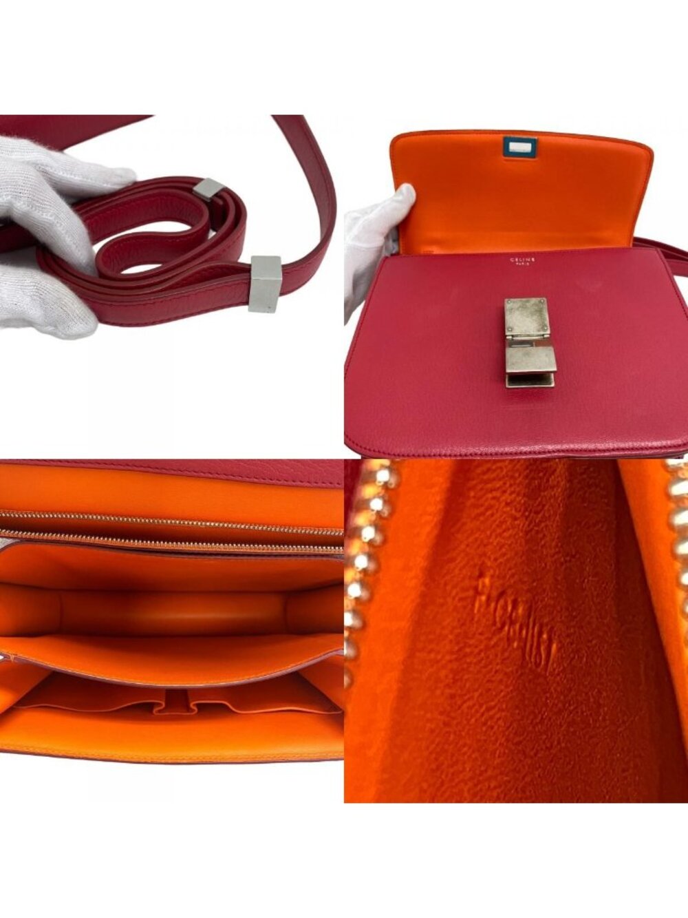 Celine Classic Box Leather Shoulder Bag Pink - Picture 7 of 8